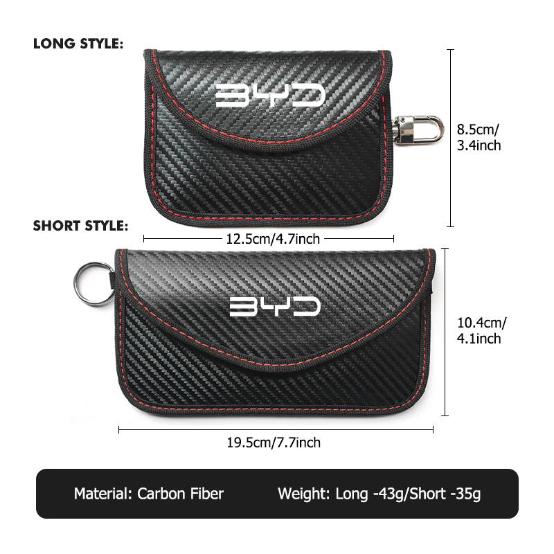 Car Key RFID Blocker Signal Box Leather Pouch Case Wallet For BYD M6 G3 G5 T3 F3 F0 S6 S7 E5 E6 L3 Tang Yuan