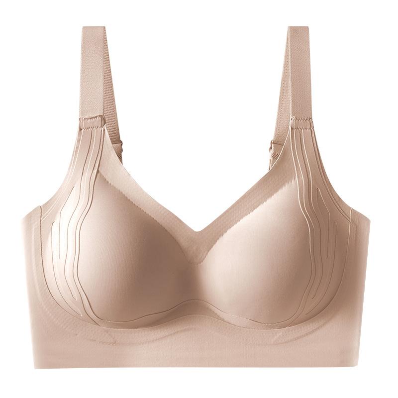 Breathable Non-marking Underwear Women's No Steel Ring Gathers and Closes the Secondary Breasts Comfortable Anti-sagging Adjustment Fixed Cup