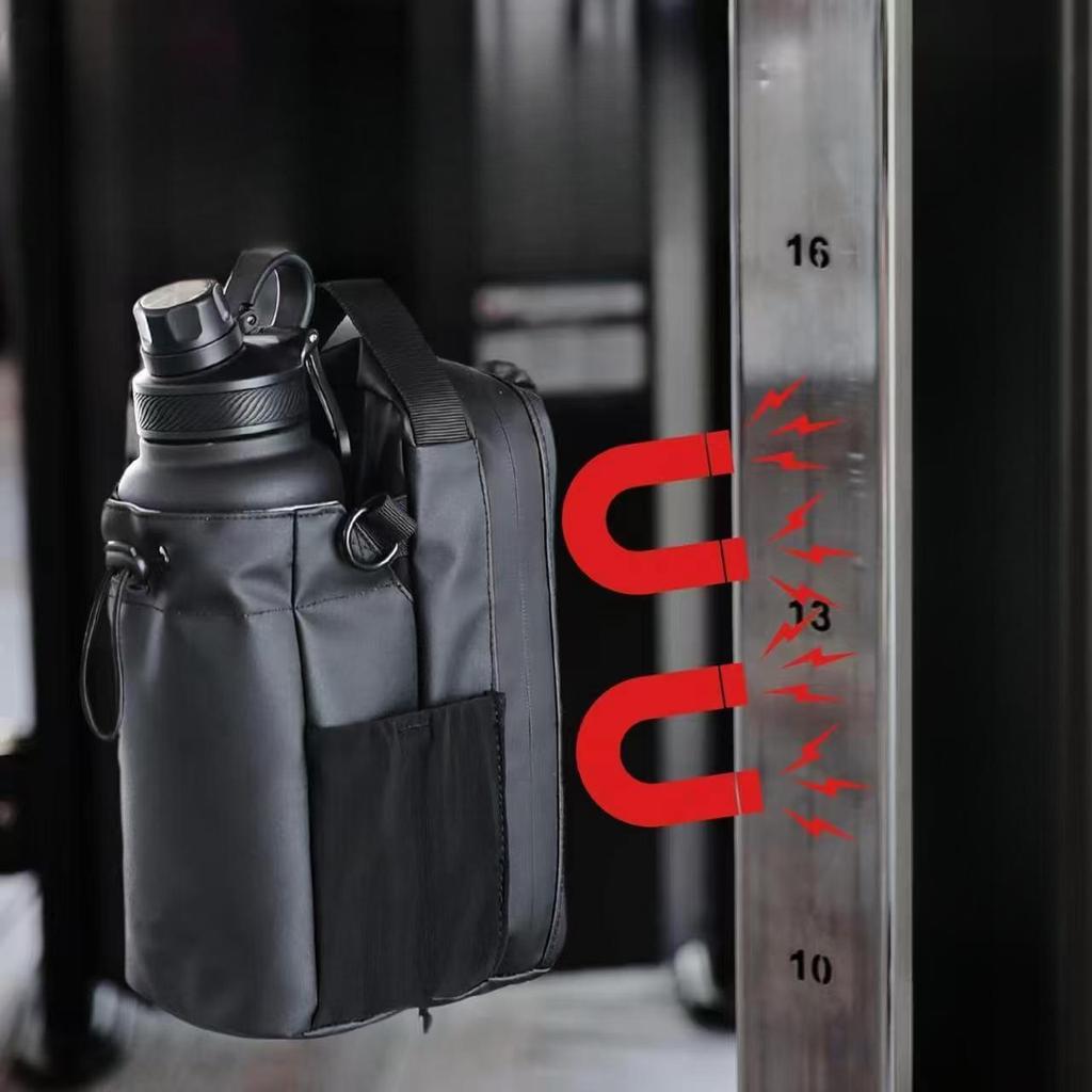 Men's Crossbody Gym Bag - Magnetic Fitness Shoulder Bag with Water Bottle Storage
