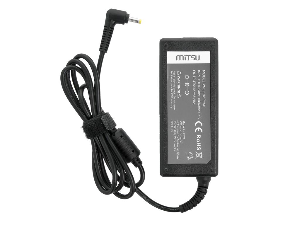 Charger for Lenovo 20v 3.25a 65W 4.0x1.7mm