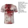 Kids Halloween T-shirt Blood Stain Print Tee Shirt Spooky Crew Neck Short Sleeve T-shirt for Horror Themed Party Costume Street Wear