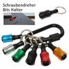 1/6 Stück 1/4-Zoll-Sechskantschaft-Schraubendreher-Bit-Halter, Verlängerungsstange, Bohrer-Schraubenadapter, Schnellspanner, einfacher Wechsel, Schlüsselanhänger, Bohrer-Chargenkopf