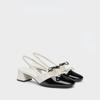 Modemarke Damen Schuhe 2024 Sommer Neue Farbblock Damen Sandalen mit geschlossener Zehenpartie Bequeme Mary Jane Schuhe mit quadratischem Absatz Sandalias Mujer