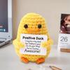 Crochet  Duck Knitted Positive Duck Creative Christmas Halloween Gift Decoration Emotional Support Toy for Family Friends