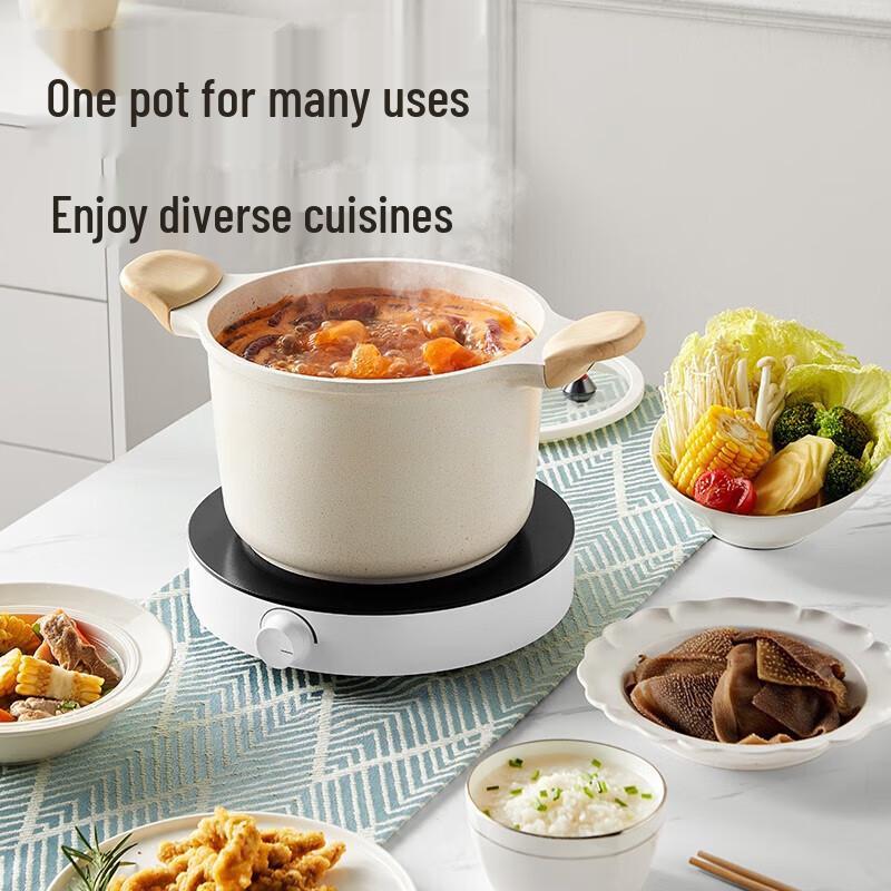 Cooker King Big White Micro-Pressure Non-stick Soup Pot