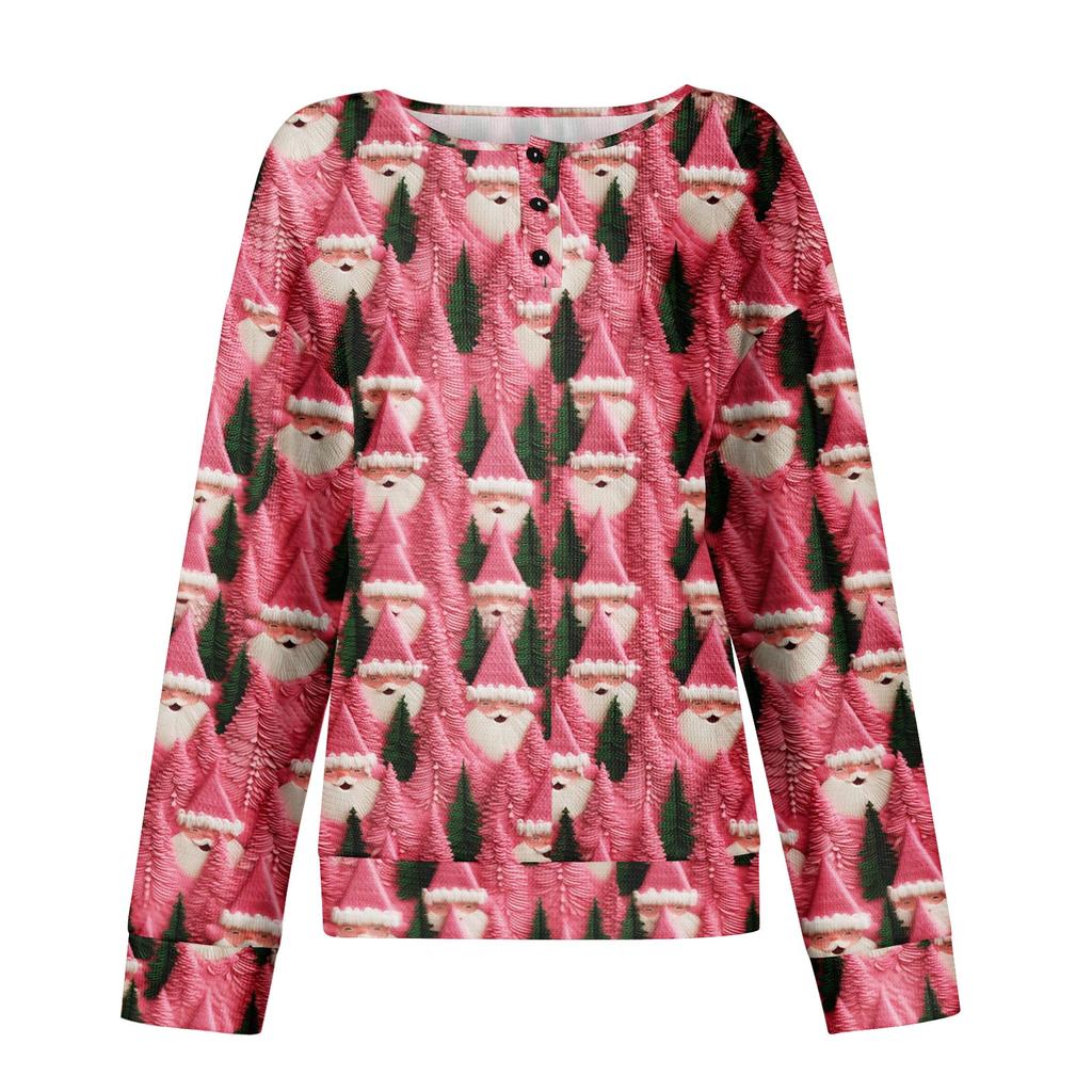 Women's Casual Shirts Long Sleeve Tops Button Up V Neck Loose Knit Fall Favorites For Women