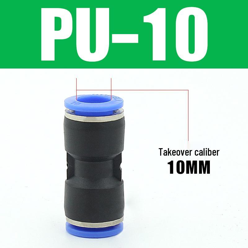Pneumatic Quick-Connect T-Type Tee for Air Hoses, Equal Diameter, 4/6/8/10/12mm