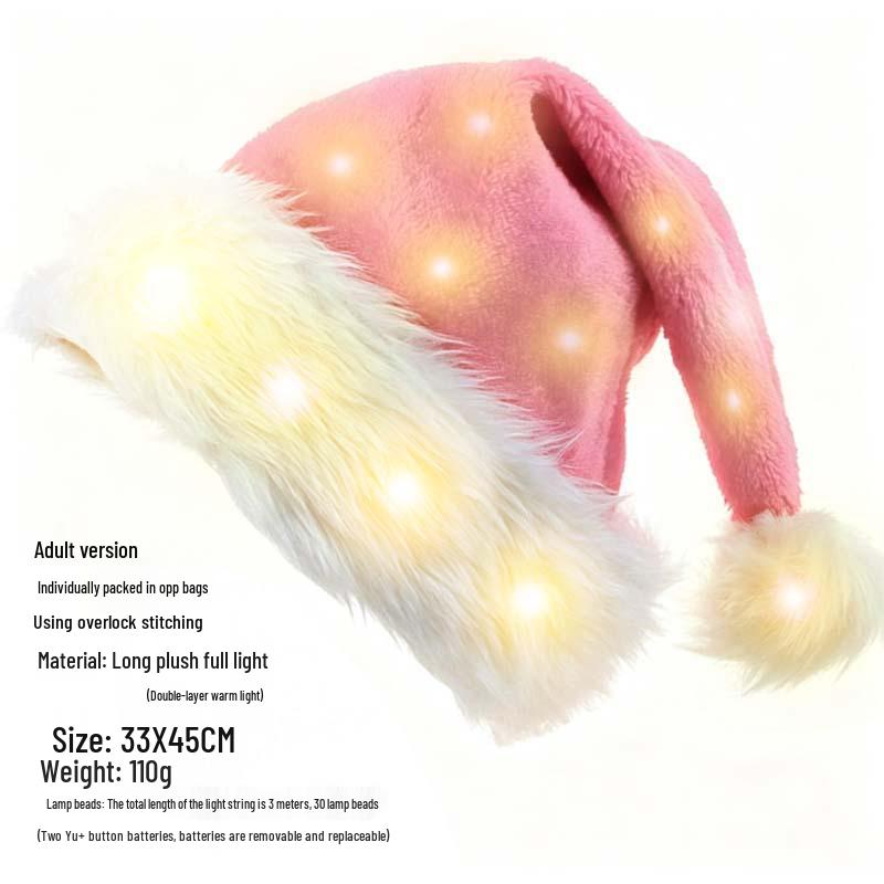 Festive Plush Christmas Hat for Adults & Kids - Perfect for Holiday Parties & Decorations