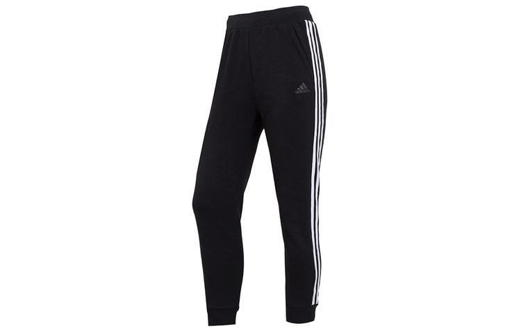 

Adidas Side Stripes Logo Print Casual Elastic Cuff Vintage Fleece Lined Sports Knitted Sweatpants Women s Black HM7056 M