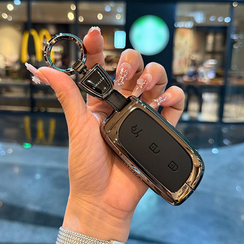 Lynk & Co 900 Leder Metall Schlüsseletui für 2025 Modell Z10 Fernbedienung