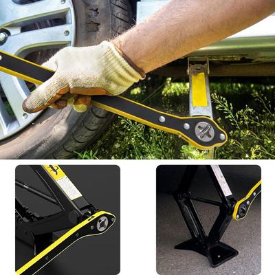 Long Handle Labor-saving Jack 360° Rotation Forward And Reverse Scissor Jack Rocker Arm Cross Design Ratchet Wrench Tire Removal