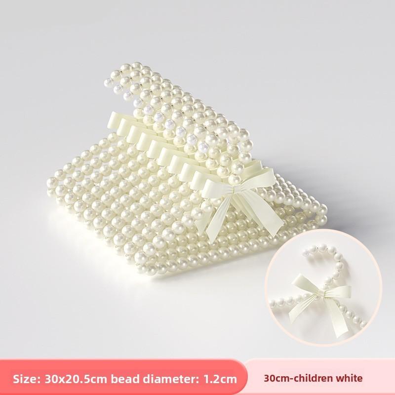 Anna Princess Dress Hangers Set With Pearl Accents For Childs Wardrobe Storage