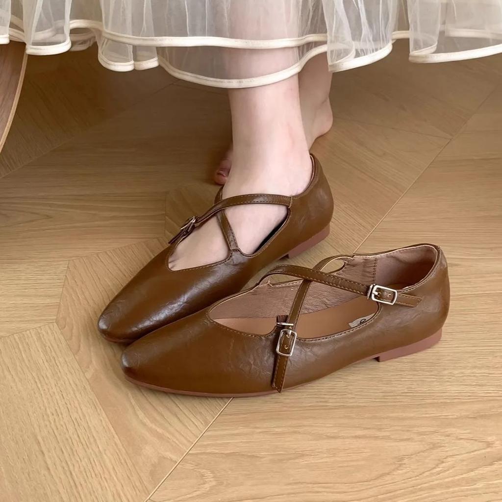 Fashion Bailamos 2024 New Women Flats Soft Mary Jane Shoes Fashion Shallow Ladies Casual   Outdoor Dress Shos Flat Ballet Shoes Mujer