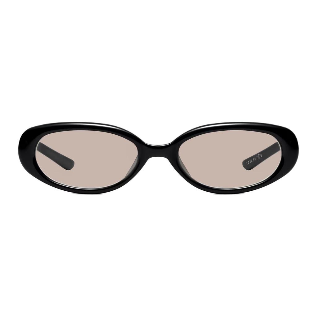 Gentle Monster X Maison Margiela Collaboration Classic Logo Design Oval Sunglasses Unisex Sunglasses Black MM206-01(BR)