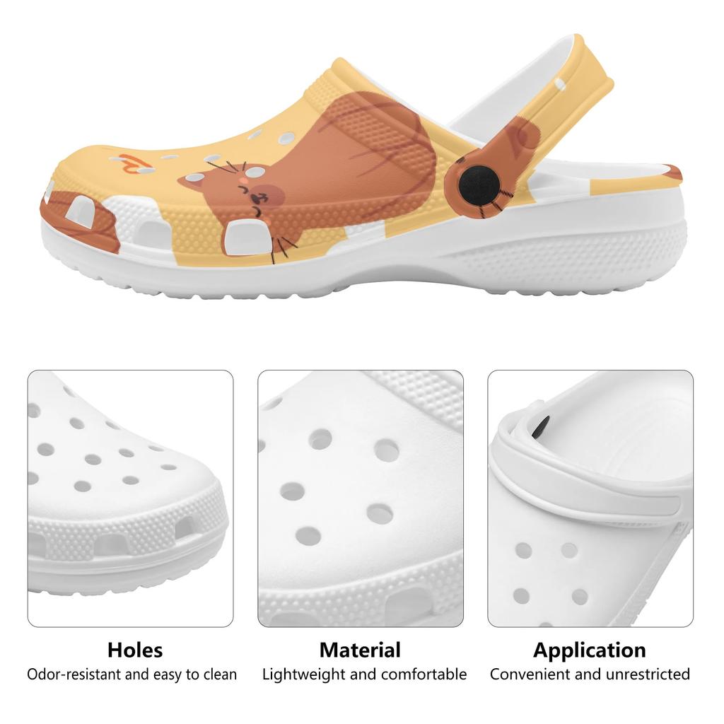 Allover Print EVA Clogs Women Men Soft Sole Lightweight Slip On Casual Footwear Soft Sole Summer Sandals Indoor Outdoor Wear