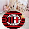 1PCS Tappeto Rotondo Milan Football Club Stampato Tappeto Rotondo per Area, Tappeto per Casa Ufficio, Tappeto Rotondo per Sedia, Tappeto Decorativo Regali per Fan Regalo di Natale
