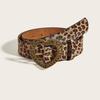 Women's Fashion Leopard Print Belt PU Leather Waistband for Jeans Casual Trousers and Dresses Adjustable Waist Sash