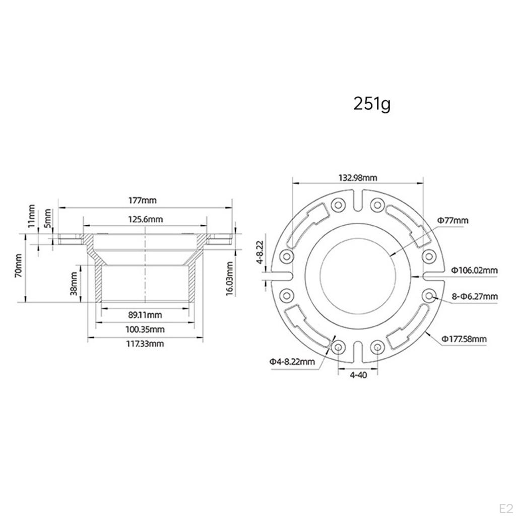 RV Toilet Flange Durable Easy Installation Accessory ,Motorhome ,RV Waste Water for