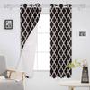 Modern Morocco Black White Curtains Kitchen Decor Items Window Curtains for Living Room Bedroom Curtain Panel