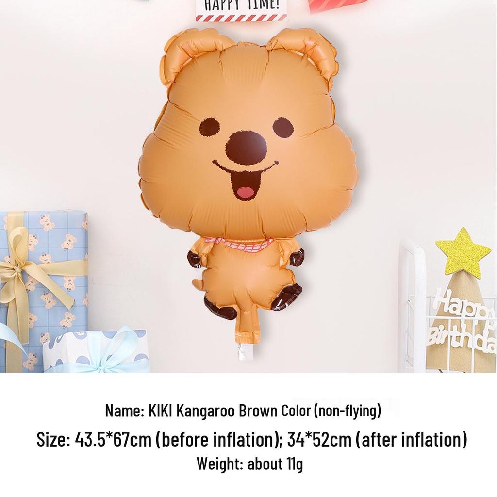 Matte Aluminum Capybara Cartoon Balloons for Kids' Birthday Party Decorations