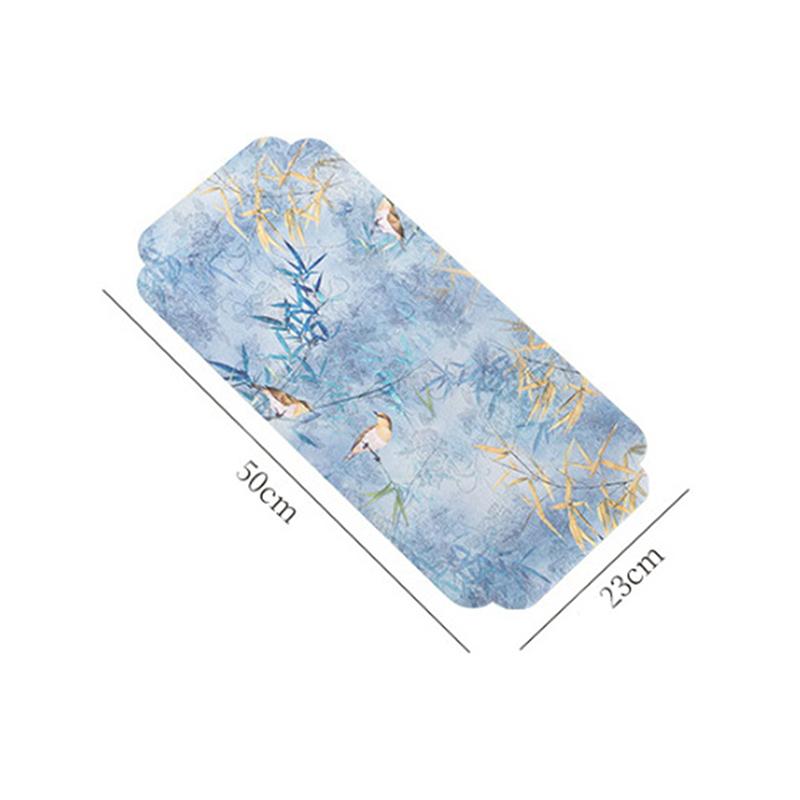 Chinese-Style Retro Zen-Inspired Double-Sided Waterproof And Non-Slip Tea Table Mat, Dry Brewing Mat, Long Table Runner