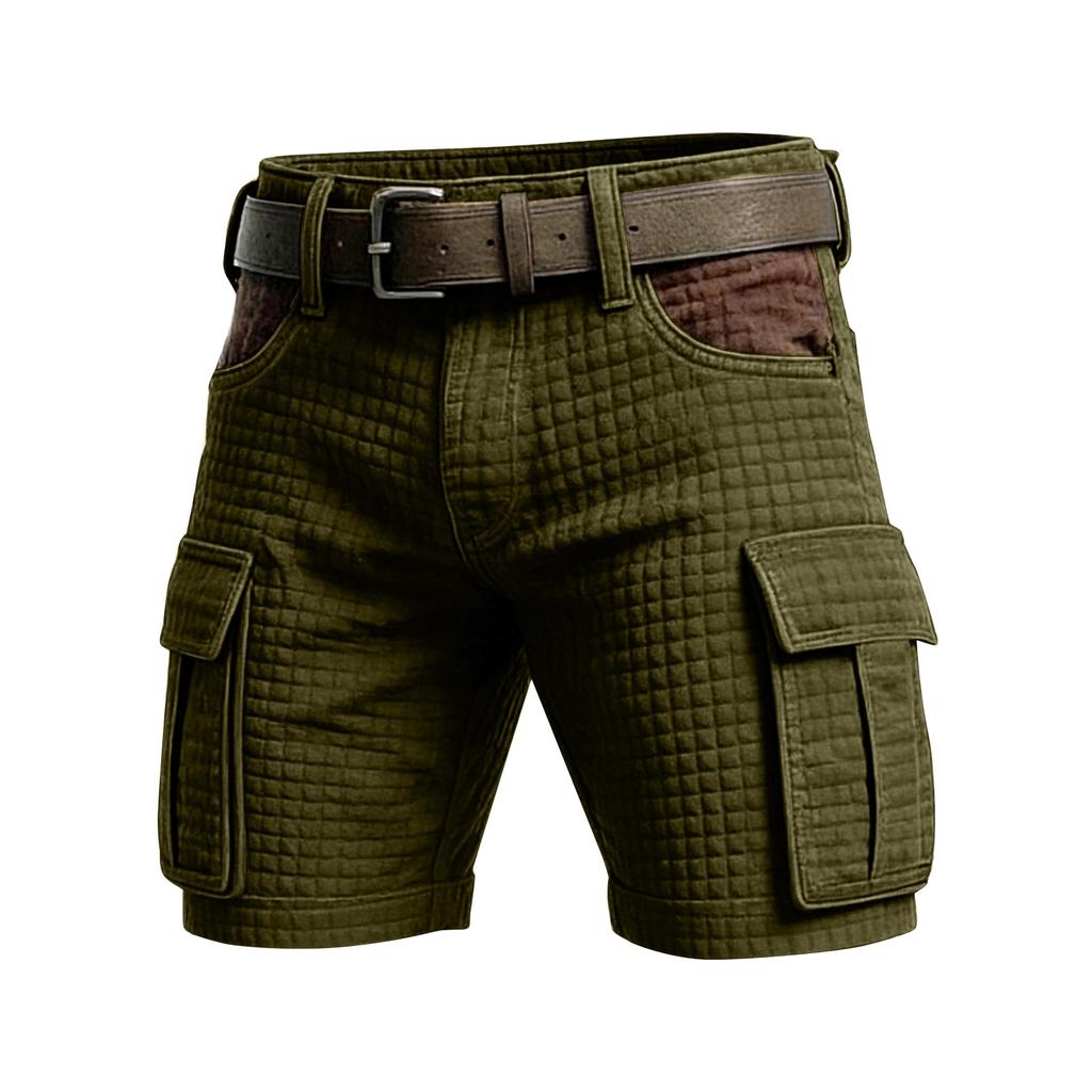 Pantaloni scurți cargo texturati cu buzunare multiple pentru bărbați Pantaloni scurți cargo casual fashion pentru bărbați