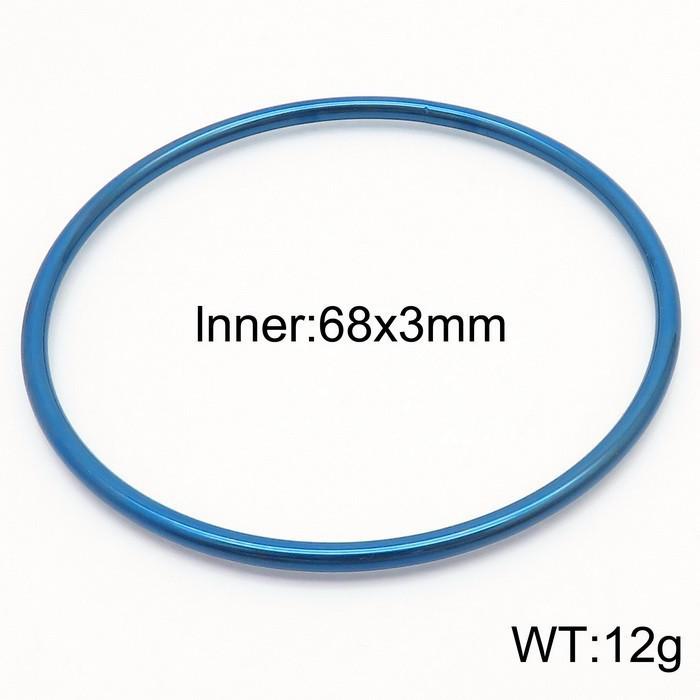 18K Gold-Plated Titanium Steel Stacking Ring and 3mm Round Bangle Bracelet Set for Women