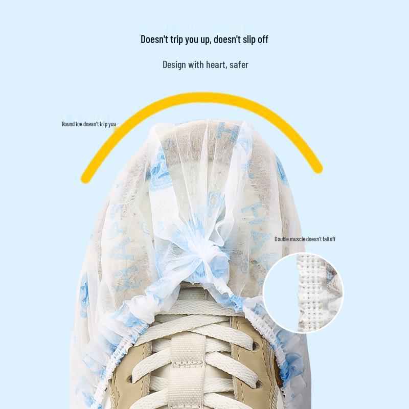 Non-Woven Anti-Slip Disposable Indoor Shoe Covers for Adults - Winter Overshoes for Guests