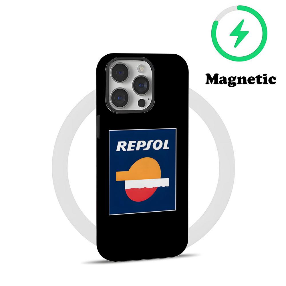 RR-Repsol Motorrad Kühl Handyhülle Magnetisch Für IPhone 16 15 14 13 12 11 Pro Max X XR XSMax 7 8 Plus Glänzende Folie Harte PC-Abdeckung