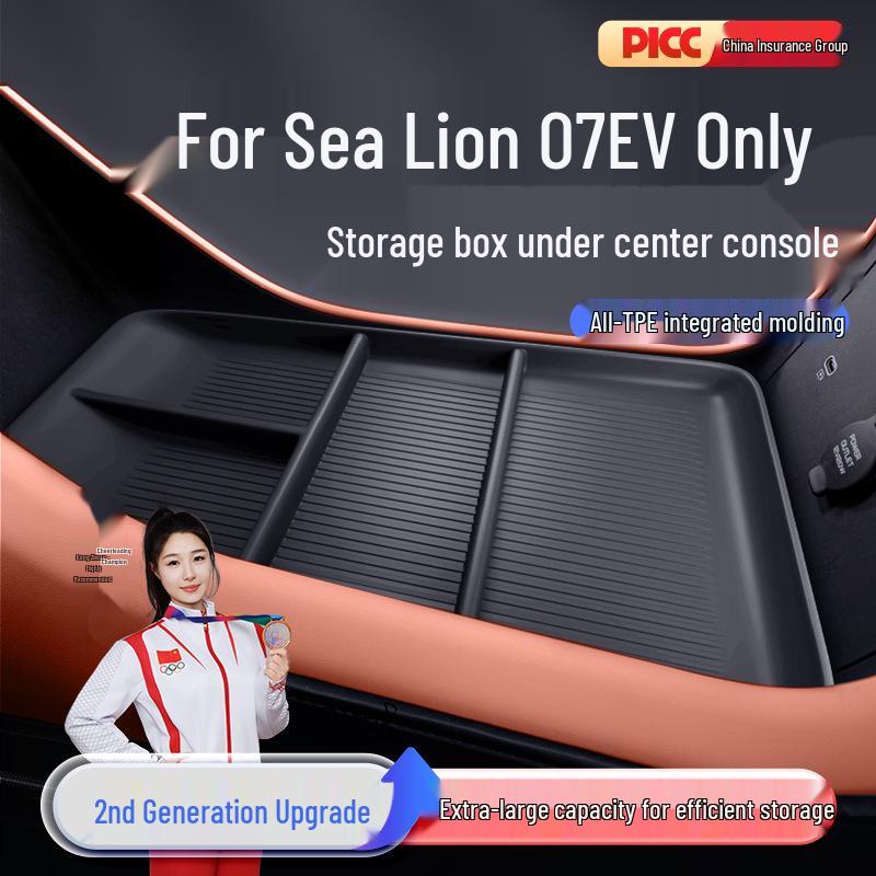 Opbergdoos onder de console voor 2024 Sea Lion 07EV - Auto-aanpassing Armleuning Organizer