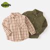 Kuwami Kids' Plaid Long Sleeve Button-Up Shirt