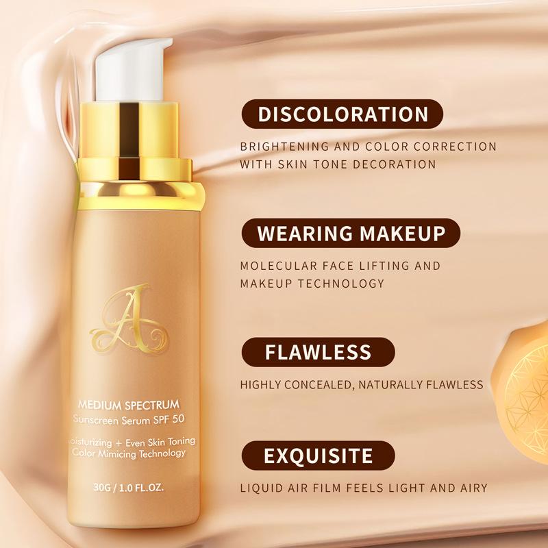 Tekutý make-up měnící barvu, Chytré přizpůsobení, Hydratační korektor, Make-up s kontrolou mastnoty, Dlouhotrvající, Přirozený nahý vzhled, 30ml