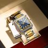 POEDAGAR Luxury Man Square Quartz Watch Waterproof Luminous Stainless Steel Watches Male Reloj+box