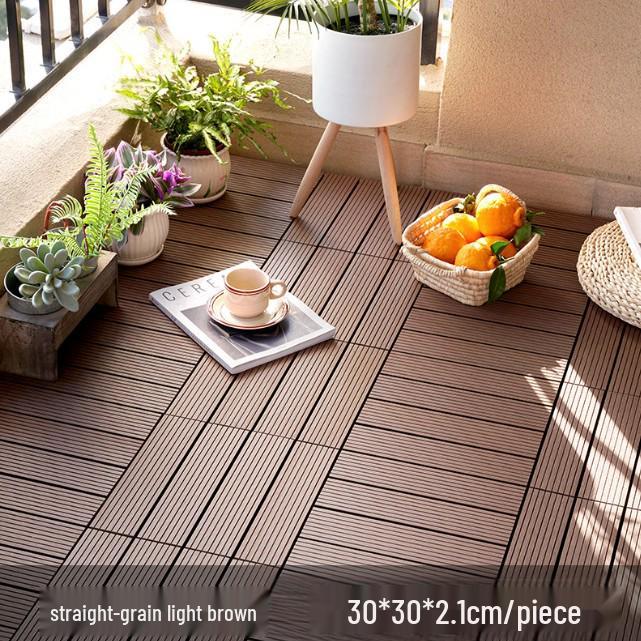 Wasserdichte, wartungsfreie WPC-Terrassendielen für Terrassen, Gärten und Balkone - Selbstverlegend und korrosionsbeständig