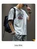 2026 Men's Summer American Retro Cotton T-shirt, Japanese Trendy Brand, Loose Fit, Short Sleeve, Round Neck
