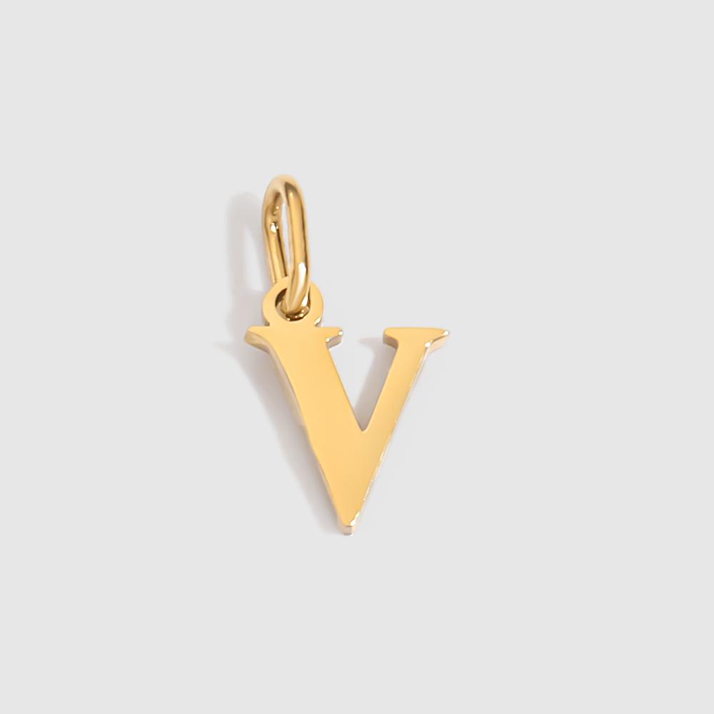 eManco Stainless Steel Cut 26 Letters Charm DIY Women's Necklace Bracelet Jewelry Making Factory Direct Sales
