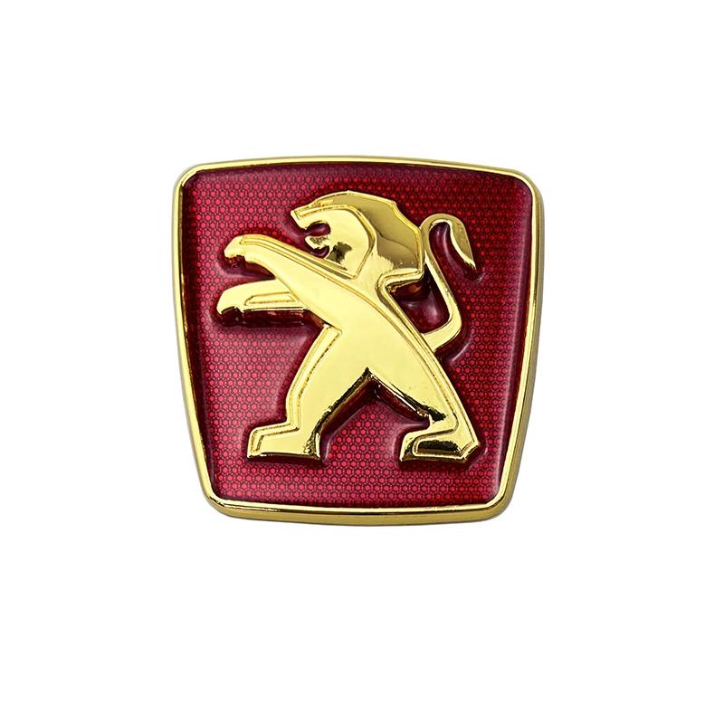 Alloy Lion Car Front Grille Emblem Rear Trunk Badge Stickers for Peugeot 306 307 3008 407 508 2008 4008 GGK 5008 107 108 206 208 301