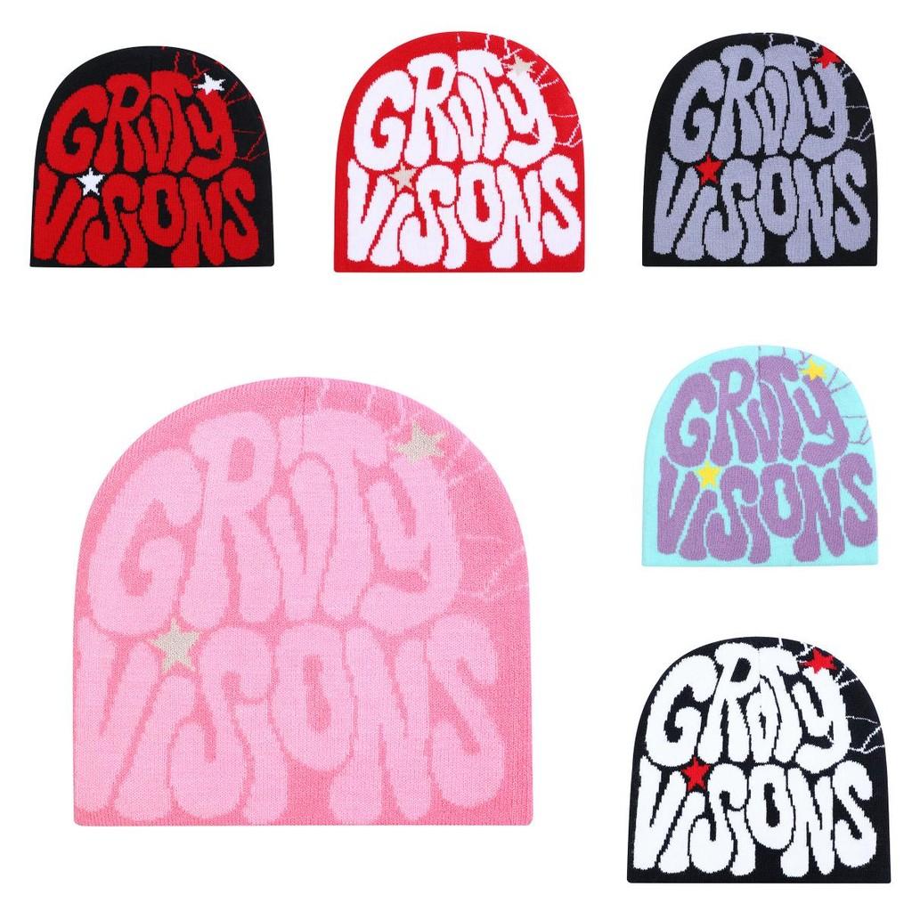 Gestrickte Beanie-Mütze mit doppelseitigem Muster für winterliche Wärme und Hiphop-Stil