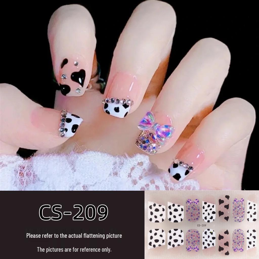 Waterproof Long-Lasting No-Bake 3D Gel Nail Stickers - Removable & Wearable Full-Cover Nail Polish Patches for Women