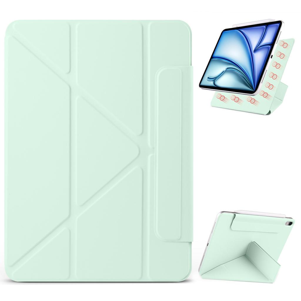 For iPad (2025)/10.9 (2022) Case PC+PU Leather Origami Stand Magnetic Tablet Cover