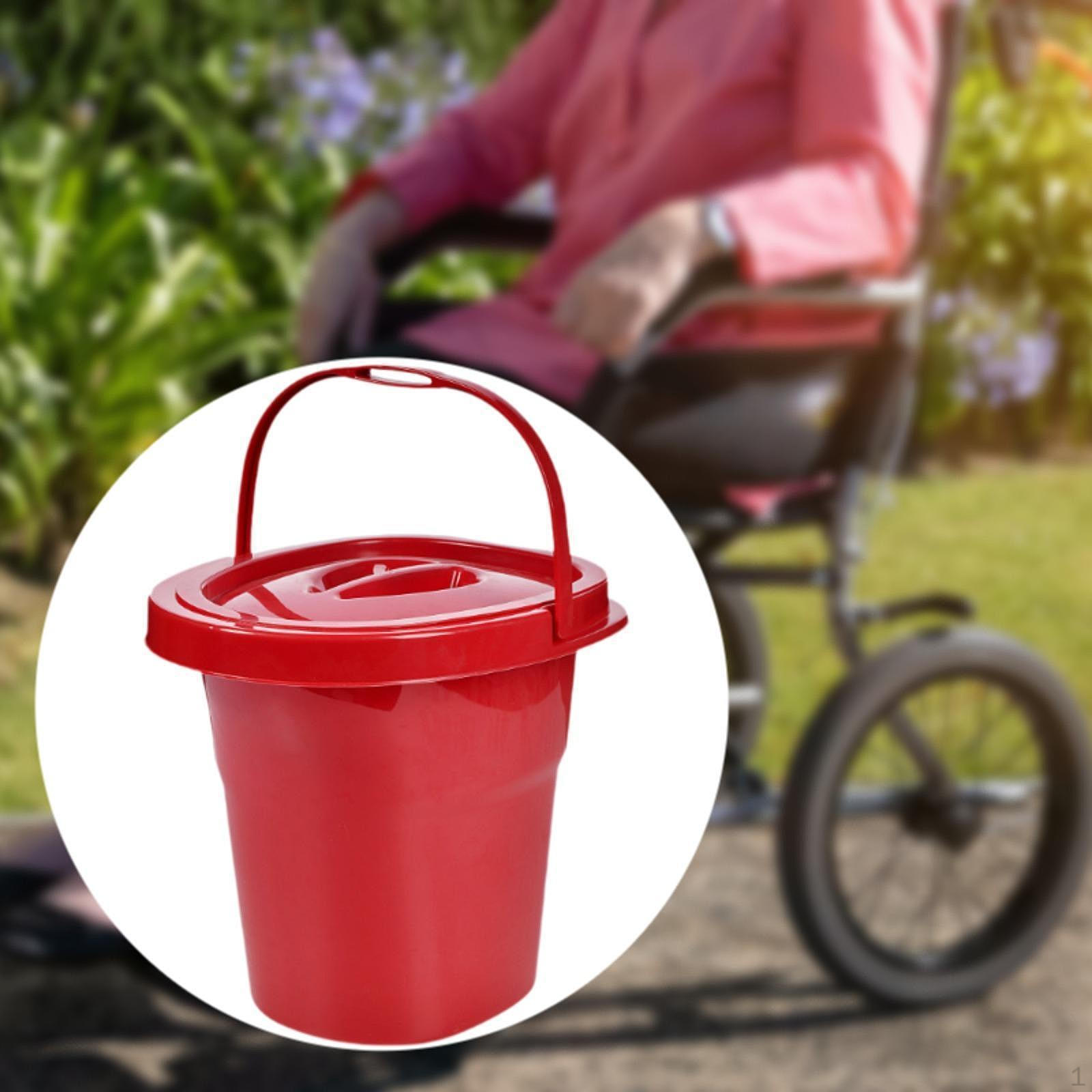 

Ведро для мочи в ночной горшок, легкое, с ручкой и крышкой, прочные плевательницы для спальни красный