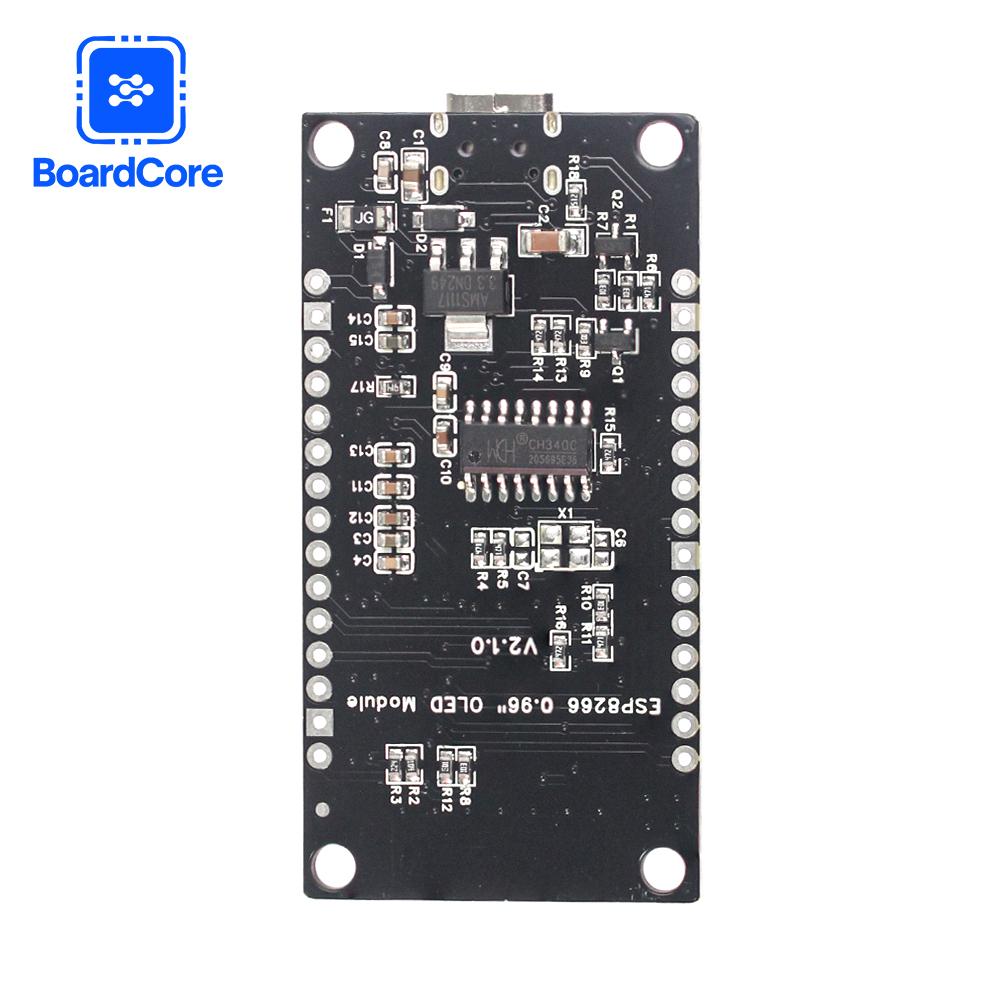 ESP8266 Development Board NodeMCU With 0.96 Inch OLED Display CH340G ESP-12F WiFi Module TYPE-C USB For Arduino