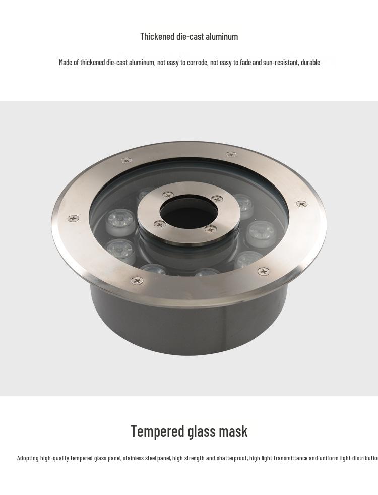 Underwater LED Fountain Light: Colorful, Waterproof, Ring-Shaped Spotlight for Pool or Fish Pond (12V/24V)