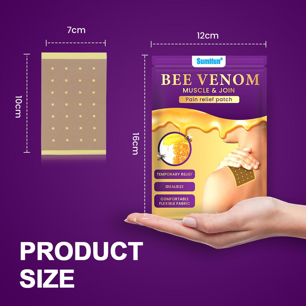 Sumifun 8/16/40 PCS Shoulder Neck Waist Strength Patches Chinese Natural Bee Patches for Muscle Joint Back Hot Relief Pads for Swelling,Stiffness