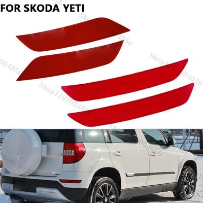Car Rear Bumper Light For Skoda Yeti 2014 2015 2016 2017 2018 2019 Tail Light Reflector Reflectors Red Lamp Strip Long/Short