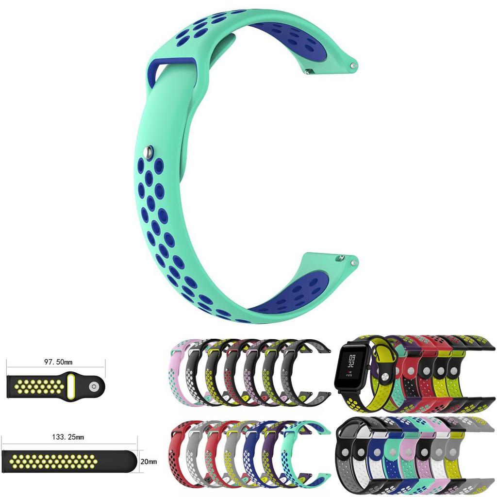 Versatile 20mm Soft Silicone Sport Wrist Watch Band Strap For Xiaomi Amazfit Bip Youth