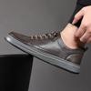 Mode Klassische Leder Herren Slipper Lässige Schuhe mit weicher Sohle Herren Sneaker Business Oxford Schuhe Outdoor Fahrschuhe Skateboardschuhe