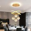 Nordic Wrought Iron Chandelier with Remote Control - Adjustable Color Temperature, Suitable for 8-10m² Spaces like Restaurants or Bars