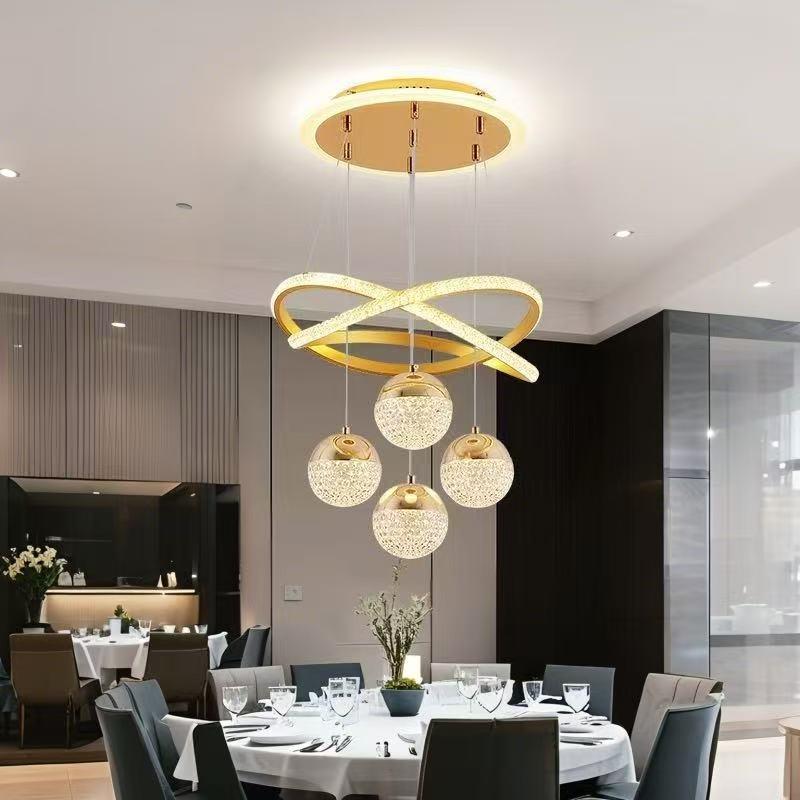 Nordic Wrought Iron Chandelier with Remote Control - Adjustable Color Temperature, Suitable for 8-10m² Spaces like Restaurants or Bars