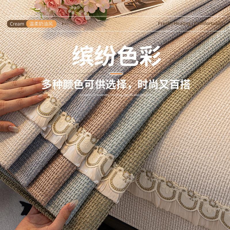 Light Luxury French Cream Wind Sofa Cushion, All-Season Non-Slip Seat Cushion  New High-End Feeling Cover Cloth Towel